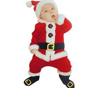 Générique Vetement Bebe Noel Garcon,Ensemble 2 Ans Combinaisons Et Barboteuses Bébé Garçon Chapeau Costume De Pere Déguisement Père Chausson Enfant Deguisement Noël