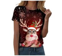 Générique Vêtement Casual À Motif De Noël Coton Biologique Haut Confortable Coupe Droite Le Haut Confortable pour Une Soirée Cocooning en Hiver Ou Un Look Décontracté pour Noël