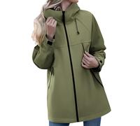Générique Vetement de Pluie Impermeable Imperméable Veste Femme Imperméable À Capuche Sport Veste Chaude Automne Hiver Coupe Chic de Softshell Pluie Poncho Velo Femme L