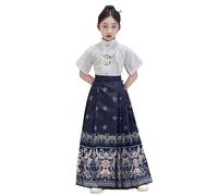 Générique Vetement Fille Robe Chinoise pour Filles,Jupe à tête de Cheval,Style Classique Chinois,Manches Courtes,Costume Ancien