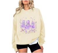 Générique Vetement Halloween Femme Sweat Capuche Tshirt Tee Shirt Sweatshirt Pull Fille Déguisement Citrouille Costume Oversize Deguisement Vampire Robe Veste