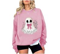 Générique Vetement Halloween Femme Sweat Oversize Tee Shirt Veste a Capuche Costume Vampire Gilet Sweater Squelette The Pumpkin Spice Café Vêtements Sweats Pull Robe