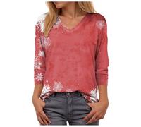 Générique Vêtement Manches 3/4 Thème Fêtes Coton Doux T Shirt Manches Courtes Souple Casual Le Haut Confortable pour Une Soirée Cocooning en Hiver Ou Un Look Décontracté pour Noël