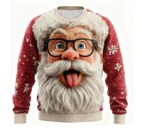 Générique Vetement Noel Pull De Noël Lumineux Et Musical Moche Homme Sweet Famille Tres Pull'de Grande Taille LED Femme Humoristique Village Adulte Ado Le Plus Deco Ridicule Vêtement