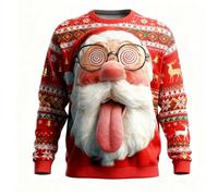 Générique Vetement Noel Pull De Noël Lumineux Et Musical Moche Homme Sweet Famille Tres Pull'de Grande Taille LED Femme Humoristique Village Adulte Ado Le Plus Deco Ridicule Vêtement