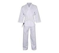 Générique Vêtements de karaté/Mar Tial Arts Ju Do Aikido Taekwondo entraînement Unif Orm ensemble de vêtements veste pantalon hommes et femmes (White M)