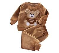 Générique Vêtements en Flanelle pour garçons et Filles à Manches Longues Pantalons Chauds Doux et Moelleux pour l'hiver avec Pantalon de Jogging en Polaire
