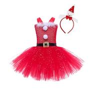 Générique Vêtements pour bébé Fille, BéBéS Filles Ma PremièRe Robe De NoëL De VêTements NoëL pour BéBé Fille Habit Pere Noel Cosplay Hiver Tutu Robe Pull Mere Noel