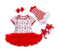 Générique Vêtements pour bébé Fille, BéBéS Filles Ma PremièRe Robe De NoëL De VêTements NoëL pour BéBé Fille Habit Pere Noel Cosplay Hiver Tutu Robe Pull Mere Noel