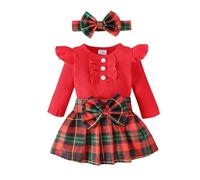 Générique Vêtements pour bébé Fille, Robe De Noel Fille Robe De NoëL Enfant Noel 12 Ans Rouge | Enfant Bébés Filles C'est Mon 1er / 2ème Anniversaire Princesse