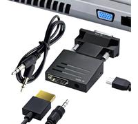 Générique VGA Adapter Converter - Display Connector for Monitor Setup and Computer Use | ABS Housing with USB Interface, Video Conversion Accessory for Screen Extension and Device Connection,
