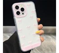 Générique Vibrant LED Bowknot Phone Case, Built-in LED Colorful Glowing Cell Phone Cover for Women, Light-Up Case Incoming Calls Phones 11/12/13/14/15/16/17 Pro/Pro Max (Pink,iPhone 11 Pro Max)