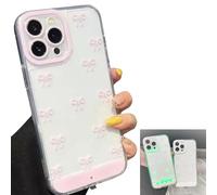 Générique Vibrant LED Bowknot Phone Case for iPhone 17/16/15/14/13/12/11 Plus Pro Max Air, 2026 New LED Clear Glitter Light Up Case, Soft TPU Protective Cover, Women Girls (Pink,for 17)