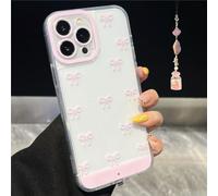 Générique Vibrant LED Bowknot Phone Case, for iPhone 17/16/15/14/13/12/11 Plus Pro Max, Soft TPU Protective Cover, Light-Up Phone Case for Incoming Calls (14,Pink)
