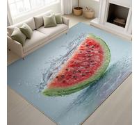 Générique Vibrant Surréalisme Doux Tapiss Été Rafraîchissant Fruit Imprimé Tapis Tranches de Pastèque Eau Lavable Tapis de Antidérapant pour Salon Chambre, Bureau 80 x 150 cm