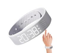 Générique Vibrating Alarm Wristwatch, Smart Electric Alarm Clock, Heavy Sleepers Wristband, Adjustable Silent Up Watch, Anti-Snooze Sleep Aid Device, for Kids, Women, Men, 10x8.5x4 Cm