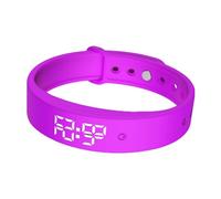 Générique Vibrating Wrist Alarm Clock | Silicone + ABS Smart Vibrating Clock Wristband - Pill Reminder with 3 Alarms | for Kids Adults Men Women Teens Elderly Bed Travel Dorm Medication Fitness