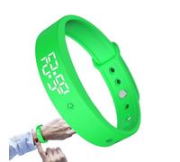 Générique Vibrating Wrist Alarm Clock | Silicone + ABS Smart Vibrating Clock Wristband - Pill Reminder with 3 Alarms | for Kids Adults Men Women Teens Elderly Bed Travel Dorm Medication Fitness