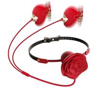 Générique Vibromasseur À Pince À Téton 2 en 1 avec Bouchon De Bouche Rose avec 9 Modes De Vibration, Chargement USB, Masturbateur De Jouet Sexuel pour Adulte, Adapté Aux Femmes Ou Aux Couples