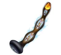 Générique Vibromasseur Anal Plug Anal En Silicone Chauffage Vibrant Perles Anales Choquantes Masseur De Prostate Stimulation Du Point G Avec 5 Intensités De Choc Électrique 10 Modes De Vibration