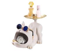 Générique Vide-Poche Clés Statuette Bulldog Boîte De Rangement Bureau