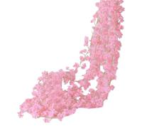 Générique Vigne Florale Artificielle,Chaîne De Fleurs De Cerisier Faux | Décoration Guirlande Végétale Fausse pour Jardin Chambre Mariage Fête Arche Événements