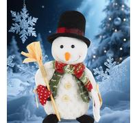 Générique Village de Noel Décorations de Noël, Ornements, poupées, Bonhomme Neige, Figurine Bureau, Statue Bonhomme Neige Doux et Festif