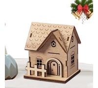 Générique Village de Noël, scène de Noël en Bois dirigée | Bâtiment à Collection de Bureau pour Une fenêtre Appartement Appartement Affair