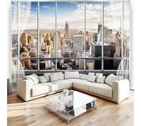 Générique Ville Paysage Papier Peint 200 x 140 cm (B x H) 3D Architecture Mural Poster Murale Intissé pour Chambre Salon Restaurant Personnalisé Décoration Personnalisé Décoration Murale W-514