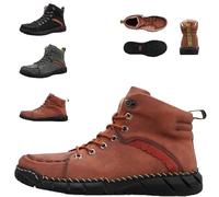 Générique Vilobel Men Non Slip on Shoes,Orthopedic Safety Work Shoes- Protective Toe,Waterproof, Lightweight, Shock Absorption (red,42)