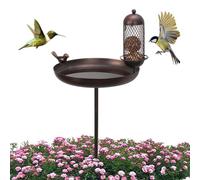 Générique Vintage Bird Baths, Stable Stake Standing Bowl, Multi-Functional Outdoor Birdbath, Durable Weather-Resistant Design, Elegant Garden Accent, Ideal for Patio, Farm, Driveway, Yard