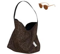 Générique Vintage Cheetah Tote Bag for Women, Trendy Leopard Print Large Capacity Shoulder Bag, Slouchy Casual Fall Underarm Bags
