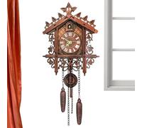 Générique Vintage Decorative Clock - Add Timeless Charm to Any Interior Elegant Roman Numeral Display Design, Feature + Glass Front Cover | Durable Natural Wood Texture Frame - for Office & Bedrooms