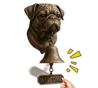 Générique Vintage Dog - Wall Mounted Resin Animal Door Ring