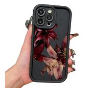 Générique Vintage Floral Decadent Lily Phone Case for iPhone, Anti-Scratch Protective Cover with Retro Botanical Design for iPhone 17/16/15/14/13 ProMax (D1,17Pro Max)