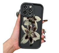 Générique Vintage Floral Decadent Lily Phone Case for iPhone, Anti-Scratch Protective Cover with Retro Botanical Design for iPhone 17/16/15/14/13 ProMax (C1,16)
