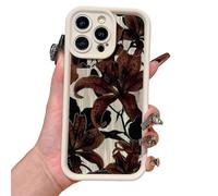 Générique Vintage Floral Decadent Lily Phone Case for iPhone, Anti-Scratch Protective Cover with Retro Botanical Design for iPhone 17/16/15/14/13 ProMax (B1,12Pro Max)