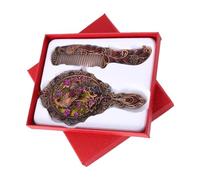 Générique Vintage Handheld Mirror - 6.1 inches, Zinc Alloy Vanity Accessory
