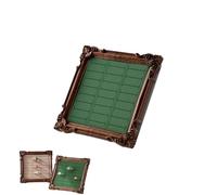 Générique Vintage Jewelry Display Stand with Frame Tray Elegant European Style Ring & Earring Holder for Dressing Table,Store Counter,Wedding Storage Dish Gift for Women (wood green)