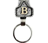 Générique Vintage Letter Keychain, Western Cowboy Letter Keychain, Personality A-Z Initial Key Clip for Belt Pants Pocket or Belt (B)