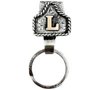 Générique Vintage Letter Keychain, Western Cowboy Letter Keychain, Personality A-Z Initial Key Clip for Belt Pants Pocket or Belt (L)