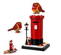 Générique Vintage Postbox & Robin Brick Set, 400+ Pcs Building Blocks (1pc)