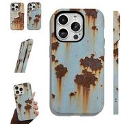 Générique Vintage Rust Look Phone Case,Rusty Glossy Mobile Cellphone Cover,Distressed Metal Look Phone Protector Shell for iPhone 16/15/14/13 (A, for iPhone13promax)