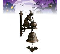 Générique Vintage Witch Doorbell,Wall Mounted Witch Bells with Broom,Gothic Halloween Decoration Doorbell,for Front Door,Porch,Home and Walls