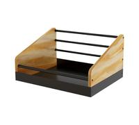 Générique Vinyl Record Storage Rack - Tabletop LP Album Holder, Anti-Warp Precision Spacing, Heavy-Duty Steel Book & File Organizer, Non-Slip Silicone Base | for Office Shelf