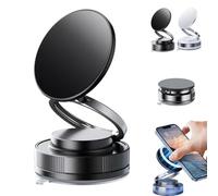 Générique Vipbugo Phone Holder, Vipbu 360° Adjustable Vacuum Magnetic Phone Mount for Car, Vacuum Adsorption Magnetic Bracket (Black)