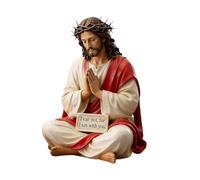 Générique Virgin Mary Figurines - Mini Jesus Statue Spiritual Decor | Resin Crafted Sacred Sculpture Meditation Accent Gift Display Desk Shelf Car Church Home Apartment Office Bedroom