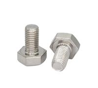 Générique Vis à tête hexagonale Externe en Acier Inoxydable 304, Filetage Fin M7 M9, 1 mm, 1,25 mm, 1,5 mm, Pas de 10 à 100 mm(4Pcs M7x1x25mm)