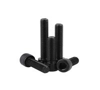 Générique Vis à tête hexagonale noire à filetage gaucher, M4 M5 M6 M8 M10 M12 M16 DIN912 12.9, boulon à douille hexagonale en acier de qualité 12.9, 1 à 20 pièces(M8x35mm-3pcs)