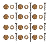 Générique Vis Autotaraudeuses Capuchons Décoratifs en Cuivre Or Lot de 16 Durabilité Élevée pour Miroirs et Armoires Adaptés aux Panneaux et Meubles